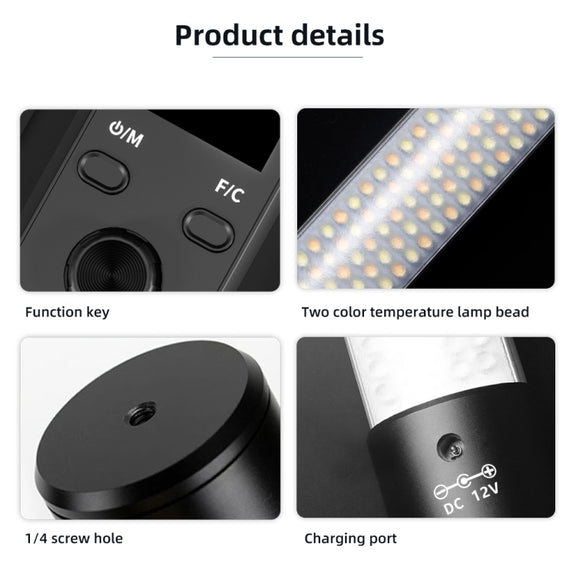 Pixel S24 RGB Fill Light Rod Handheld Portable Color Icelet Outdoor Videos Live Broadcast Studio Camera Stick Lamp(Standard Set+US Plug Adapter)