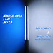 Pixel S24 RGB Fill Light Rod Handheld Portable Color Icelet Outdoor Videos Live Broadcast Studio Camera Stick Lamp(Standard Set+US Plug Adapter)
