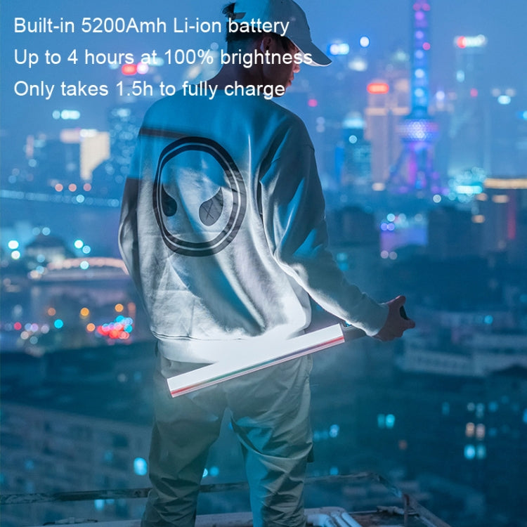 Pixel S24 RGB Fill Light Rod Handheld Portable Color Icelet Outdoor Videos Live Broadcast Studio Camera Stick Lamp(Standard Set+US Plug Adapter)