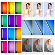 Pixel S24 RGB Fill Light Rod Handheld Portable Color Icelet Outdoor Videos Live Broadcast Studio Camera Stick Lamp(Standard Set+US Plug Adapter)