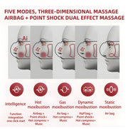 E5 Plus 26 Points Intelligent Eye Massager Adjustable Airbag Hot Compress Eye Protection Device(Black)