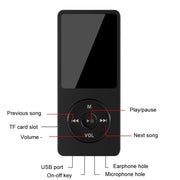 Bluetooth MP3/MP4 Student Walkman Music Player E-Book Playback With 32GB Memory Card