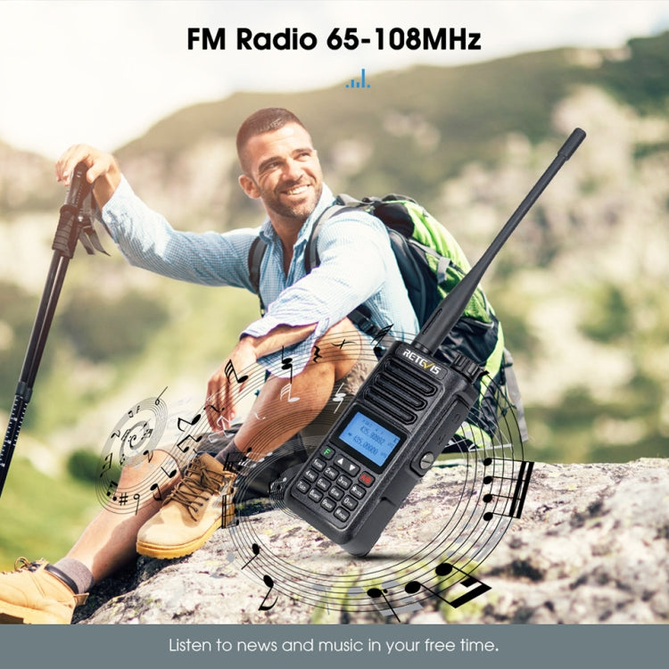 RETEVIS RA89 UV Dual-segment IP68 Water-resistant Dual-guard Dual-standby Walkie Talkie(US Frequency 144-148/420-450MHz)