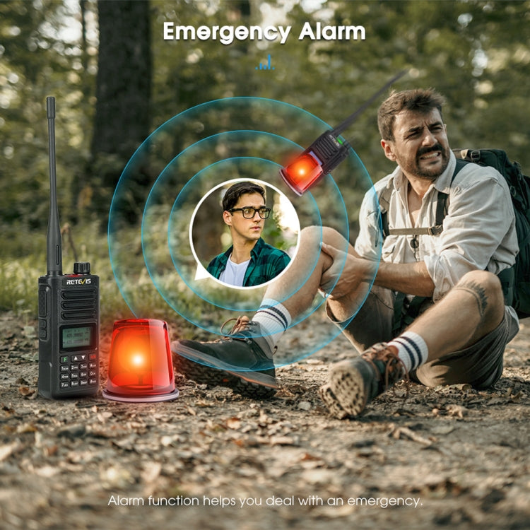 RETEVIS RA89 UV Dual-segment IP68 Water-resistant Dual-guard Dual-standby Walkie Talkie(US Frequency 144-148/420-450MHz)