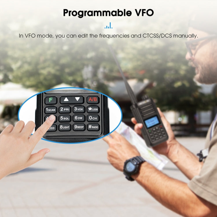 RETEVIS RA89 UV Dual-segment IP68 Water-resistant Dual-guard Dual-standby Walkie Talkie(EU Frequency 144-146/430-440MHz)