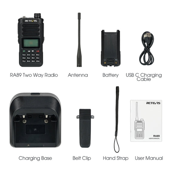 RETEVIS RA89 UV Dual-segment IP68 Water-resistant Dual-guard Dual-standby Walkie Talkie(EU Frequency 144-146/430-440MHz)