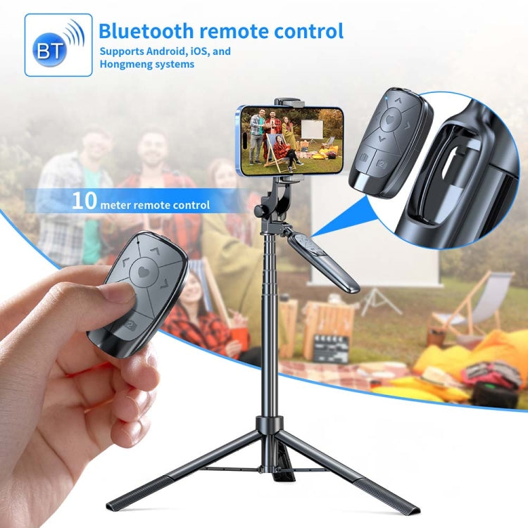 Pixel ST2 1.6m Anti Shake Selfie Stick Head Tripod Handheld Portable Folding Remote Control Outdoor Photo Stands(With Bluetooth Remote Control) - Selfie Sticks by Pixel | Online Shopping South Africa | PMC TechLife | Buy Now Pay Later Mobicred
