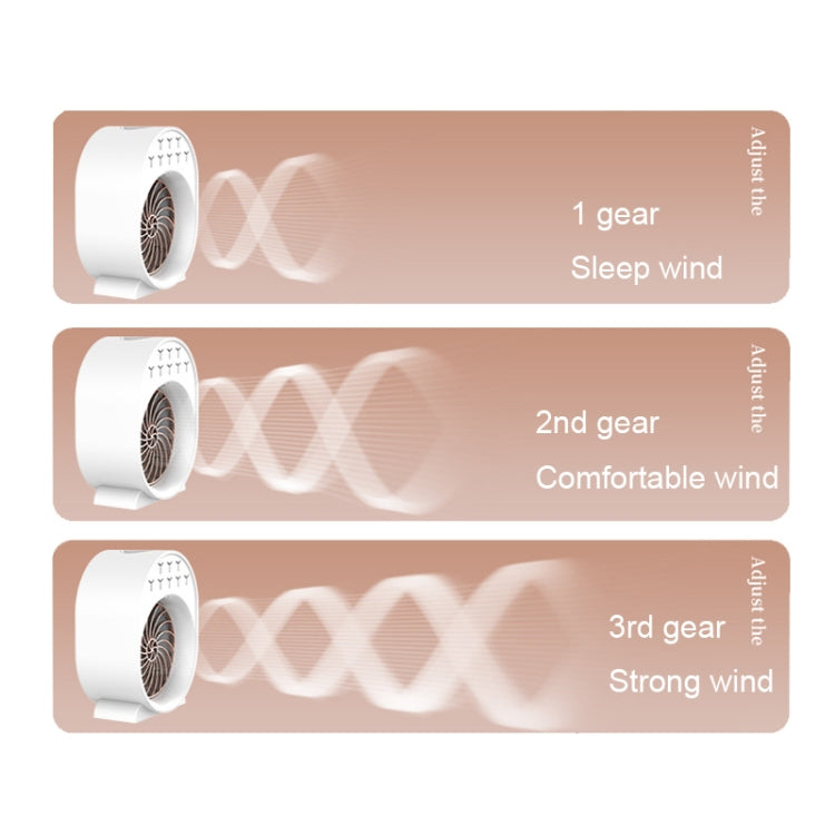 USB Spray Humidification Air Conditioning Fan Small Portable Desktop Air Cooler, Style: Plug-in (White)
