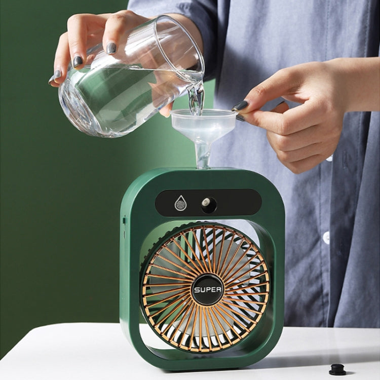 USB Charging Humidification Air Conditioner Fan Nano Spray Desktop Portable Cooling Fan(Green) - Electric Fans by PMC TechLife | Online Shopping South Africa | PMC TechLife | Buy Now Pay Later Mobicred