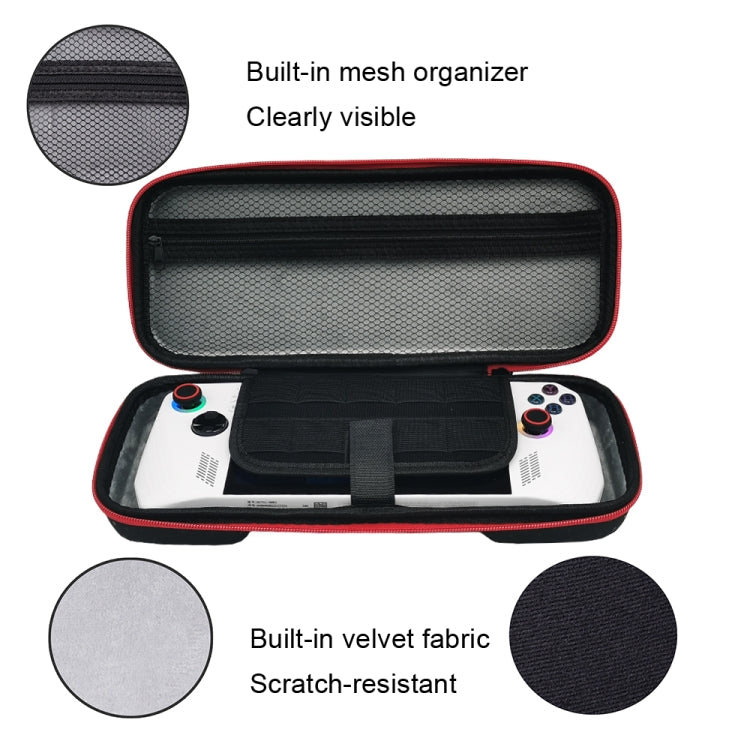 For ASUS ROG Ally Game Console Portable PU Waterproof Storage Box(Red) - Accessories by PMC Jewellery | Online Shopping South Africa | PMC Jewellery | Buy Now Pay Later Mobicred