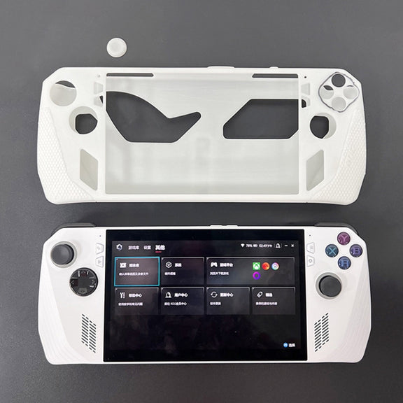For ASUS ROG Ally Handheld Game Console Silicone Drop-proof Protective Case All-inclusive Case(Black)