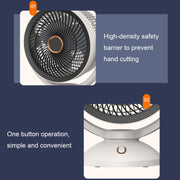Desktop Air Circulation Upright Night Light Fan Household Rotatable Turbo Fan, Style: Charging Model