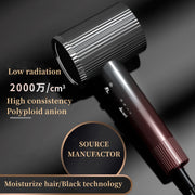 1600W Negative Ion Hair Dryer With  3 Speed Adjustment,CN Plug Standard Edition(Red)