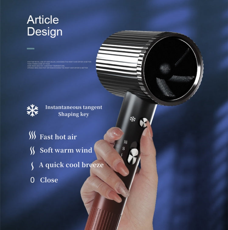 1600W Negative Ion Hair Dryer With  3 Speed Adjustment,CN Plug Standard Edition(Gray) - free shipping - PMC TechLife - Order now!