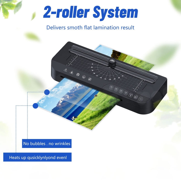 FN338 A4/A5/A6 Photo Laminator With 4 Levels Of Thickness Optional Preheating Alarm(US Plug)