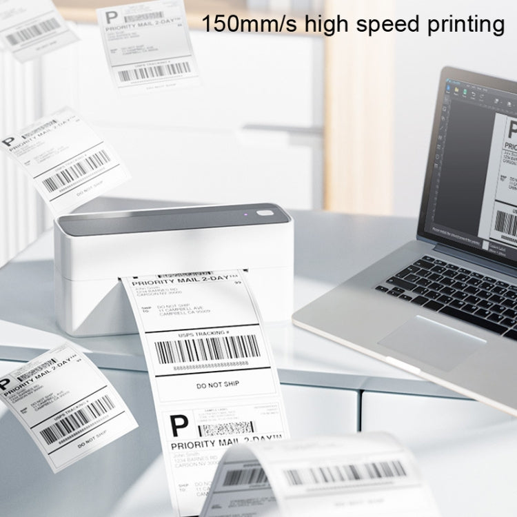Phomemo PM241-BT Bluetooth Address Label Printer Thermal Shipping Package Label Maker, Size: US(White Purple)