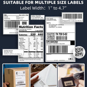 Phomemo PM241-BT Bluetooth Address Label Printer Thermal Shipping Package Label Maker, Size: EU(White Blue)