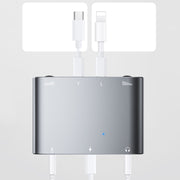 2 In 1 8 Pin+Type-C/USB-C Stereo Dual Channel Sound Card Live Converter(Upgraded Version)