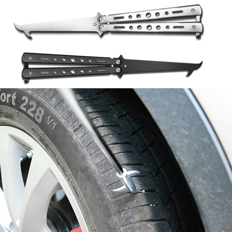 Folding Stone Clearing Hook Safety Hammer Portable Car Tire Cleaning Tool Set(Black) - free shipping - PMC TechLife - Order now!