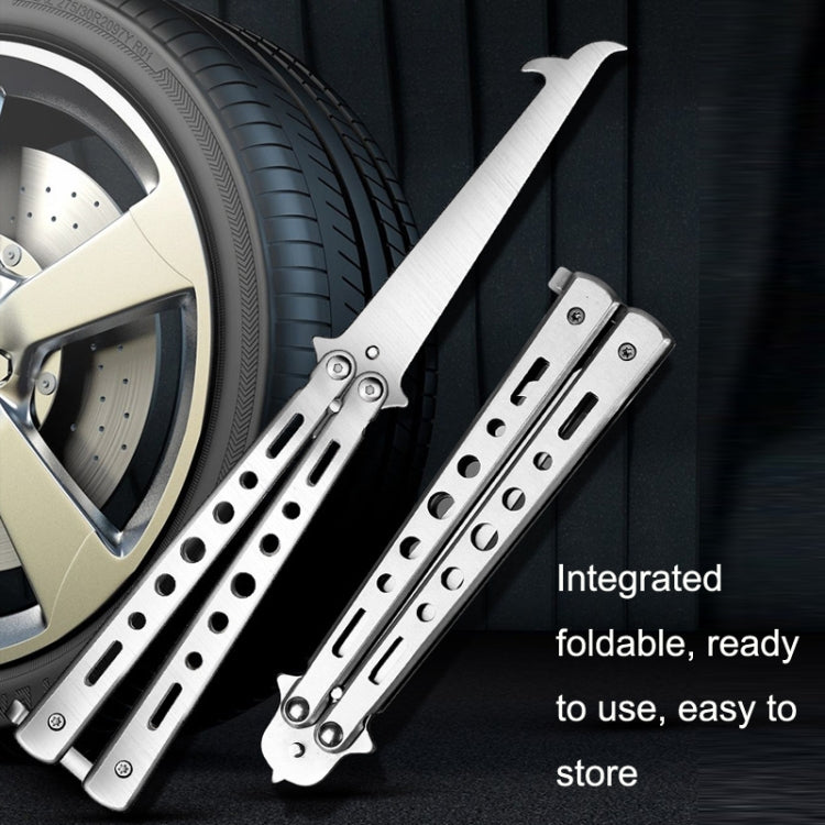 Folding Stone Clearing Hook Safety Hammer Portable Car Tire Cleaning Tool Set(Silver) - free shipping - PMC TechLife - Order now!