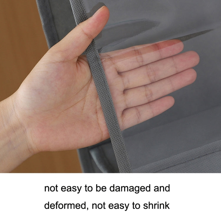 2pcs Double Sided Transparent Storage Bag Bedroom Wardrobe Storage Dustproof Hanging Bag Black 8 Grid - free shipping - PMC TechLife - Order now!