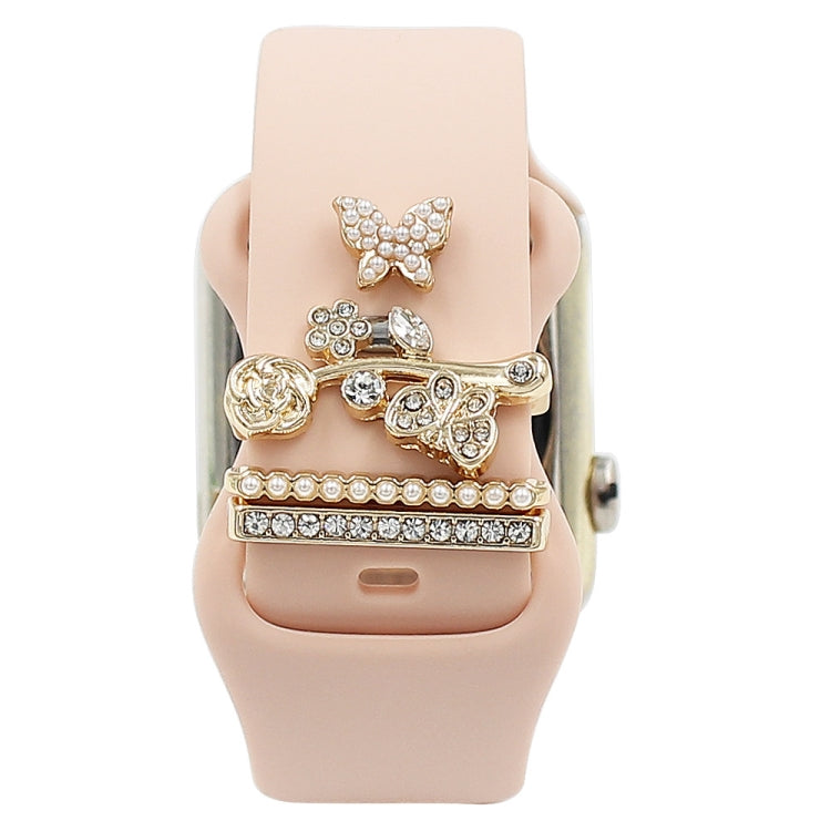 3pcs/Set Smart Watch Silicone Watch Band Decorative Ring Butterfly Buckle Watch Band Decorations(6) - free shipping - PMC TechLife - Order now!