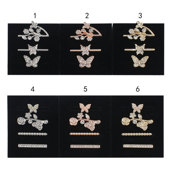 3pcs/Set Smart Watch Silicone Watch Band Decorative Ring Butterfly Buckle Watch Band Decorations(4)
