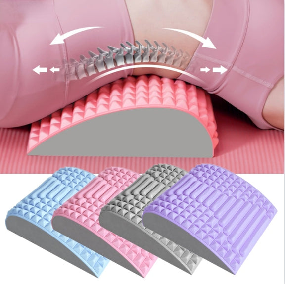 Lumbar Relaxing Massager Spinal Corrective Stretch Exercise Aid, Specification: Solid Color (Pink)