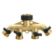 Garden Watering Agricultural Irrigation Family Car Wash Faucet Copper 4-way Ball Valve Water Divider(European Thread) - Watering & Irrigation by PMC TechLife | Online Shopping South Africa | PMC TechLife | Buy Now Pay Later Mobicred
