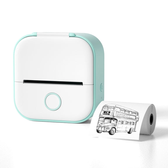 Phomemo T02 Standard Error Mini Pocket Small Portable Bluetooth Phone Photo Label Thermal Printer(White Green)