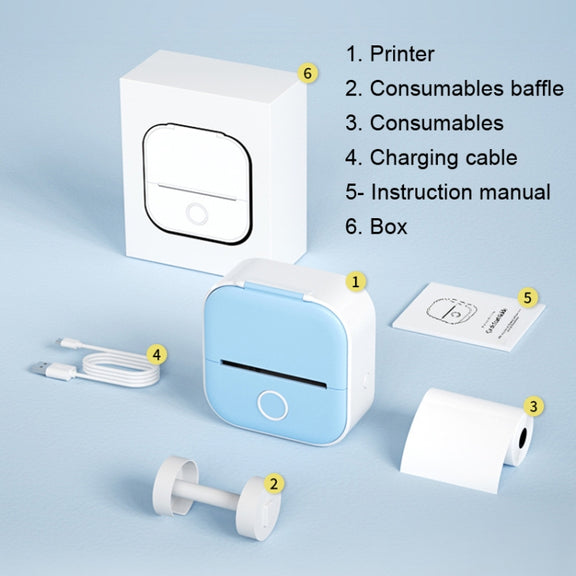 Phomemo T02 Standard Error Mini Pocket Small Portable Bluetooth Phone Photo Label Thermal Printer(Yellow)