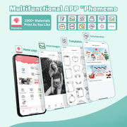 Phomemo T02 Standard Error Mini Pocket Small Portable Bluetooth Phone Photo Label Thermal Printer(White Green)