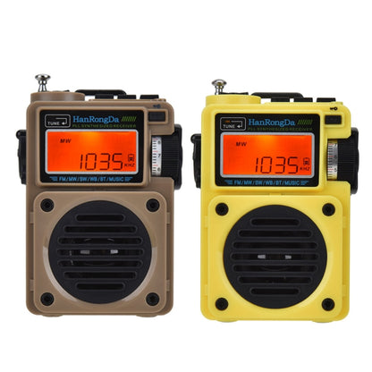 HanRongda HRD-701 Portable Full Band Radio Subwoofer Bluetooth TF Card Digital Display Radio(Yellow) - free shipping - PMC Jewellery - Order now!