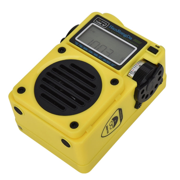 HanRongda HRD-701 Portable Full Band Radio Subwoofer Bluetooth TF Card Digital Display Radio(Yellow) - free shipping - PMC Jewellery - Order now!