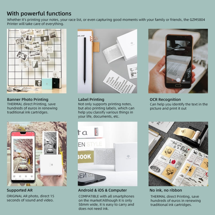 Phomemo M02-BK Pocket Small Bluetooth Portable Photo Thermal Label Wrong Question Printer - free shipping - PMC Jewellery - Order now!