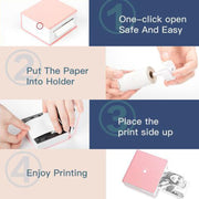 Phomemo M02-BK Pocket Small Bluetooth Portable Photo Thermal Label Wrong Question Printer