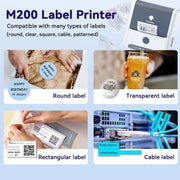 Phomemo M200 QR Code Tag Handheld Portable Bluetooth Thermal Label Printer(Black)