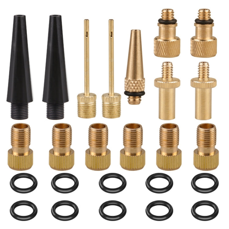 25 in 1 SV/AV/DV Bicycle Valve Adapter Set Bike Ball Pump Accessories - Tire Valve Caps by PMc TechLife | Online Shopping South Africa | PMc TechLife | Buy Now Pay Later Mobicred