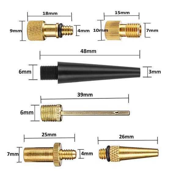 16 in 1 SV/AV/DV Bicycle Valve Adapter Set Bike Ball Pump Accessories