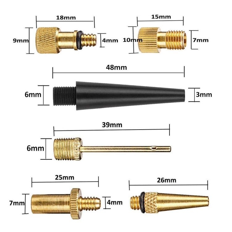 3sets 4 in 1 Gold SV/AV/DV Bicycle Valve Adapter Set Bike Ball Pump Accessories - Tire Valve Caps by PMc TechLife | Online Shopping South Africa | PMc TechLife | Buy Now Pay Later Mobicred