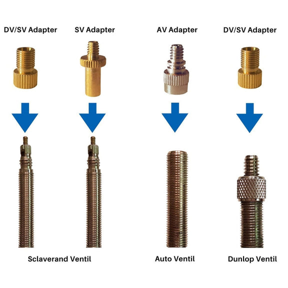 16 in 1 SV/AV/DV Bicycle Valve Adapter Set Bike Ball Pump Accessories