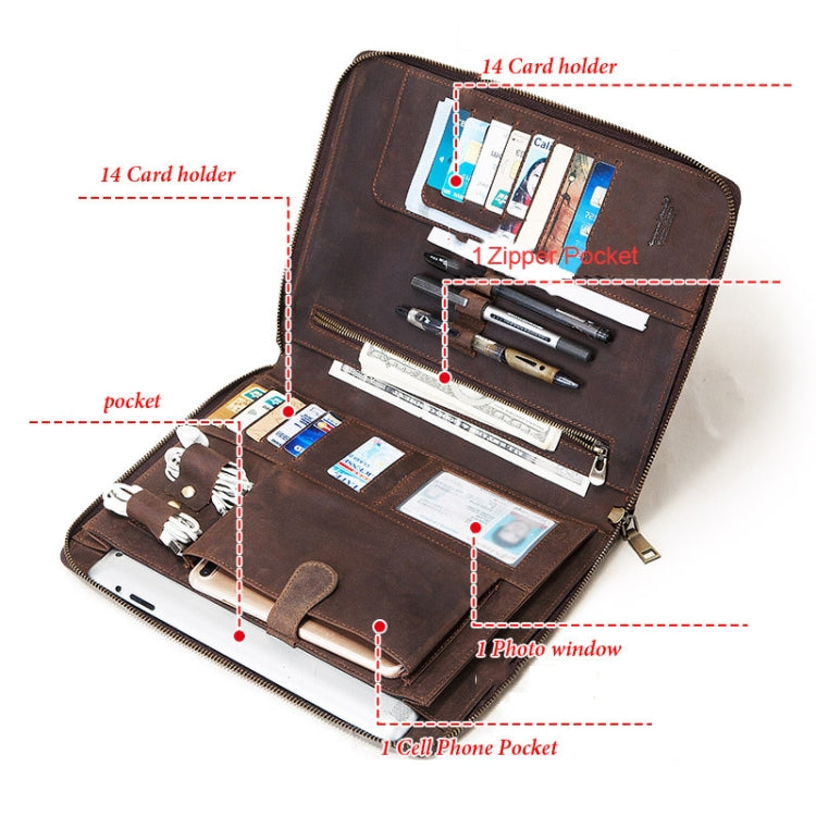 HUMERPAUL Tablet Protective Leather Case Handbag Business Leather Computer Bag(Black) - free shipping - PMc TechLife - Order now!