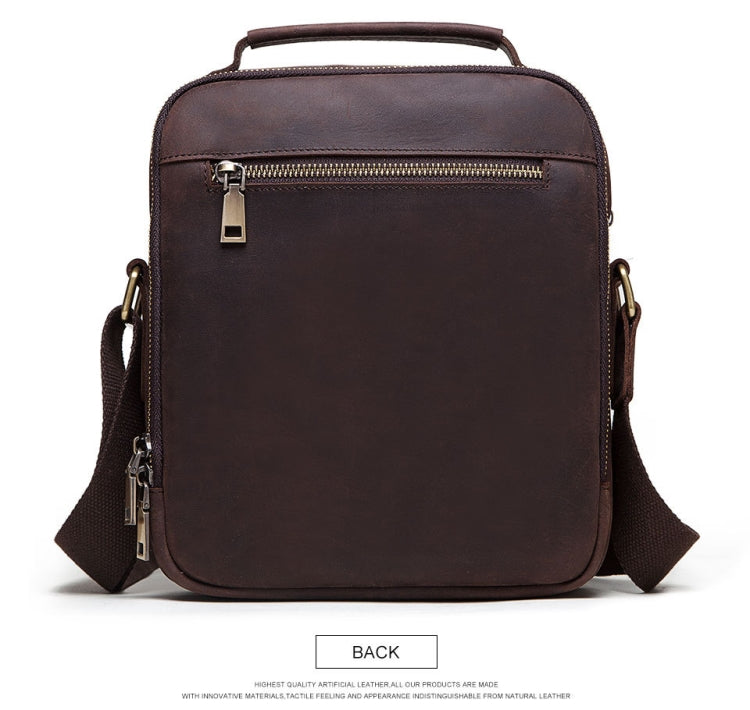 HUMERPAUL Men Leather Cross-Body Bag Shoulder Bag(Brown) - Single-shoulder Bags by HUMERPAUL | Online Shopping South Africa | PMC TechLife | Buy Now Pay Later Mobicred