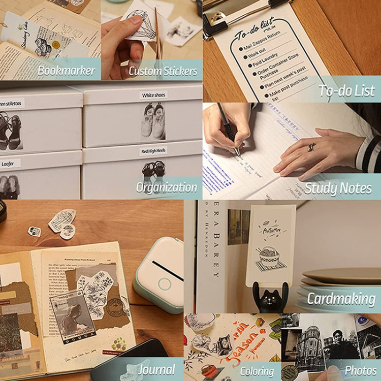 For Phomemo T02 3rolls Bluetooth Printer Thermal Paper Label Paper 53mmx6.5m 10 Years Black on White No Adhesive - Printer Accessories by Phomemo | Online Shopping South Africa | PMC TechLife