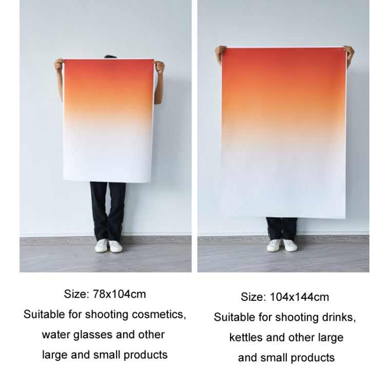 78x106cm Gradient Background Paper Photography Portrait Photo Props(Sunset Sugar)