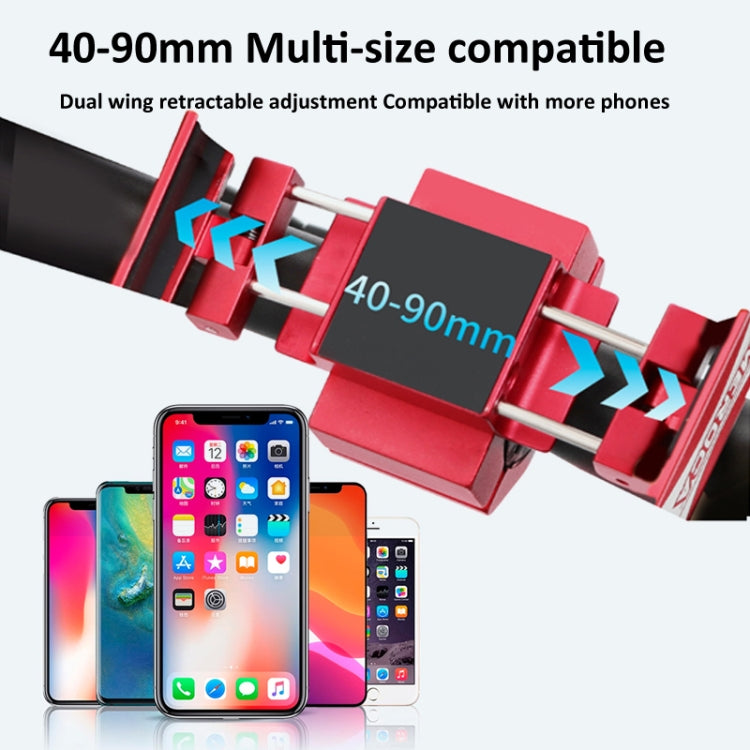Ring Shape Bicycle Aluminum Alloy Mobile Phone Holder Motorcycle Navigation Bracket(Red) - Holders by PMC TechLife | Online Shopping South Africa | PMC TechLife | Buy Now Pay Later Mobicred