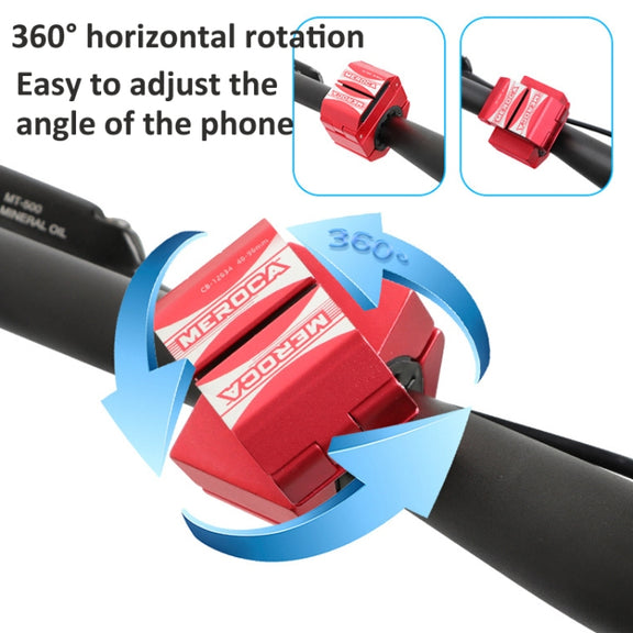 Ring Shape Bicycle Aluminum Alloy Mobile Phone Holder Motorcycle Navigation Bracket(Black)