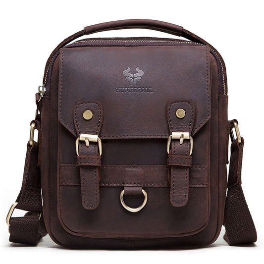 HUMERPAUL Men Shoulder Bag Retro Leather Crossbody Bag(Brown) - free shipping - PMC Jewellery - Order now!