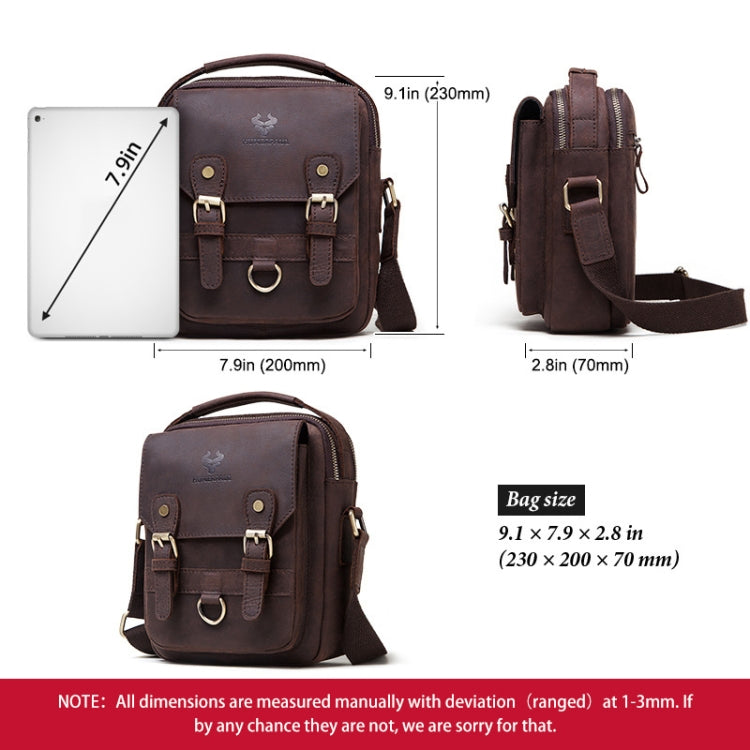 HUMERPAUL Men Shoulder Bag Retro Leather Crossbody Bag(Brown) - free shipping - PMC TechLife - Order now!