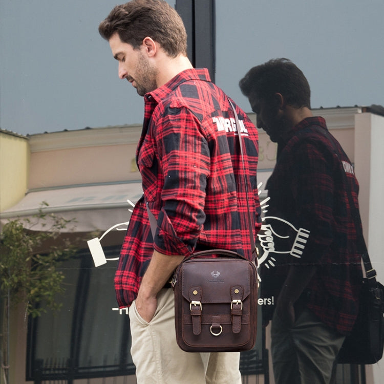 HUMERPAUL Men Shoulder Bag Retro Leather Crossbody Bag(Brown) - free shipping - PMC TechLife - Order now!